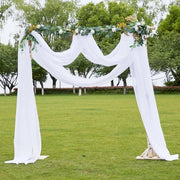Velo di tenda in tessuto liscio bianco - Decorazione per finestre - Pannelli di tenda oscuranti - Unico pezzo - 152cm x 549cm - Adatto per casa o matrimonio - Tenda di casa