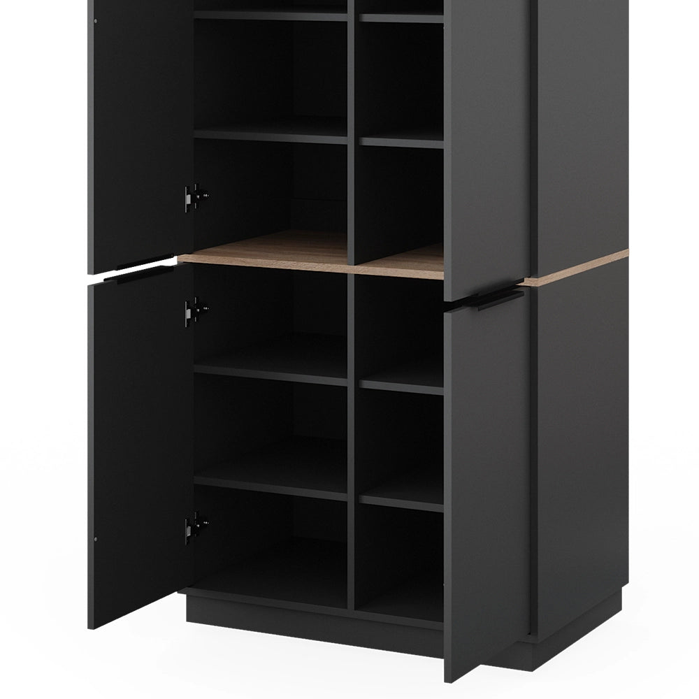 Vicco Armadio multifunzione Antracite 82 x 179 cm con 4 ante