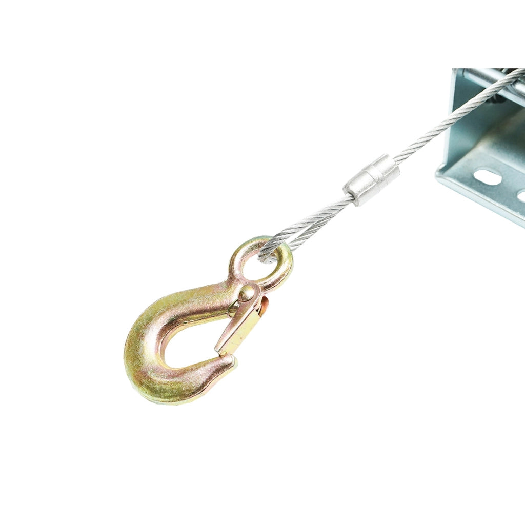 Verricello manuale da 450 kg con cavo in acciaio da 4 mm e lunghezza di 8 m Breckner Germany