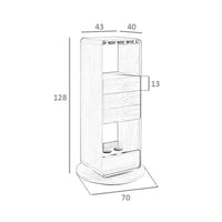 Mobile bar girevole in noce