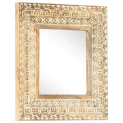 Specchio Intagliato a Mano 50x50x2,6 cm in Massello di Mango cod mxl 54782