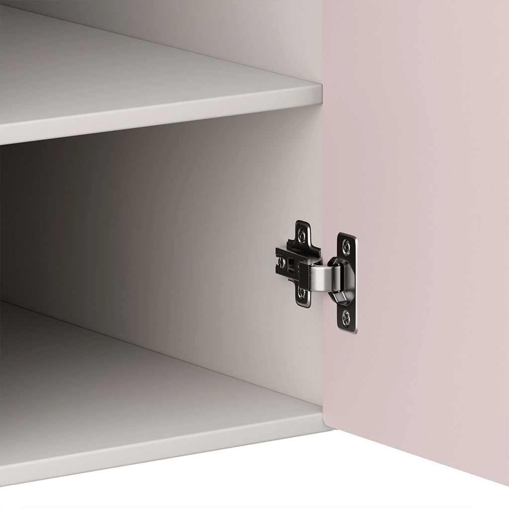 Armadio per Cameretta Sandnes a 2 Ante 123 x 60 x 40 cm - Bianco/Rosa [en.casa]