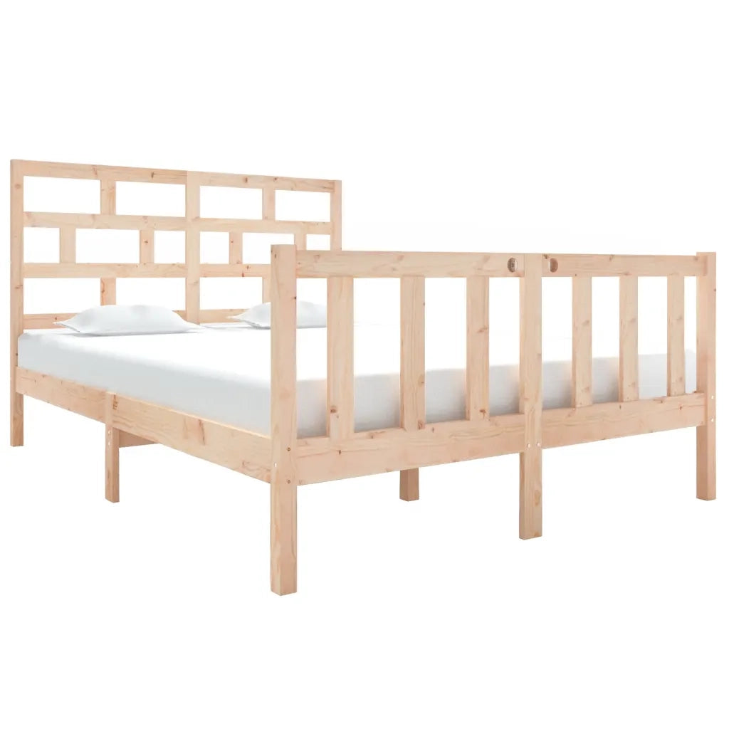 Giroletto-Struttura Letto in Legno Massello 135x190 cm Small Double 556984