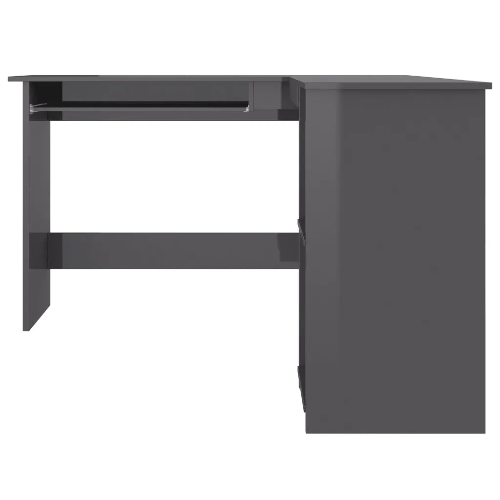 Scrivania Angolare a L Grigio Lucido 120x140x75cm in Truciolato cod mxl 76573