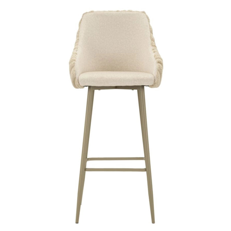 Sgabello Bar Alaska -a- Crema Set 2 Pz cm 52x46x111 (altezza Seduta cm 78)
