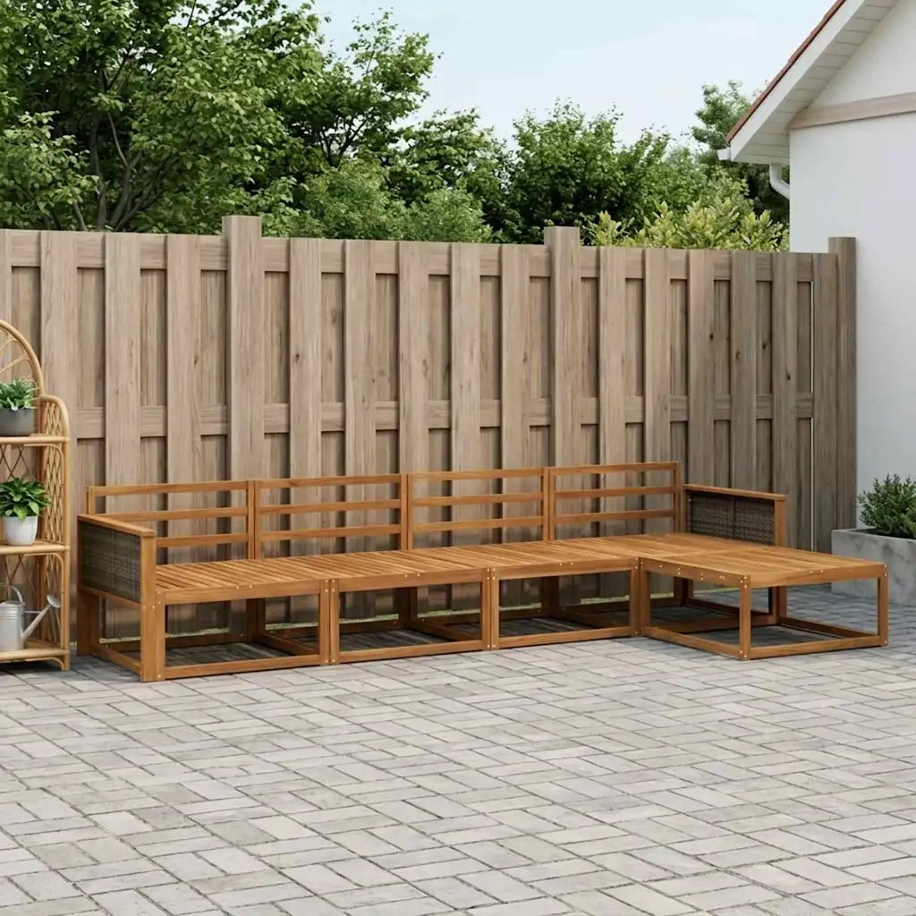 Set di divani da esterno 5 pcs Naturale
