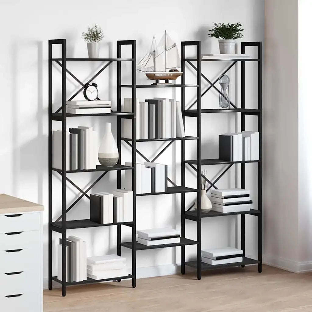 Libreria Rovere Nero 156 x 25 x 167 cm Legno multistrato 868341
