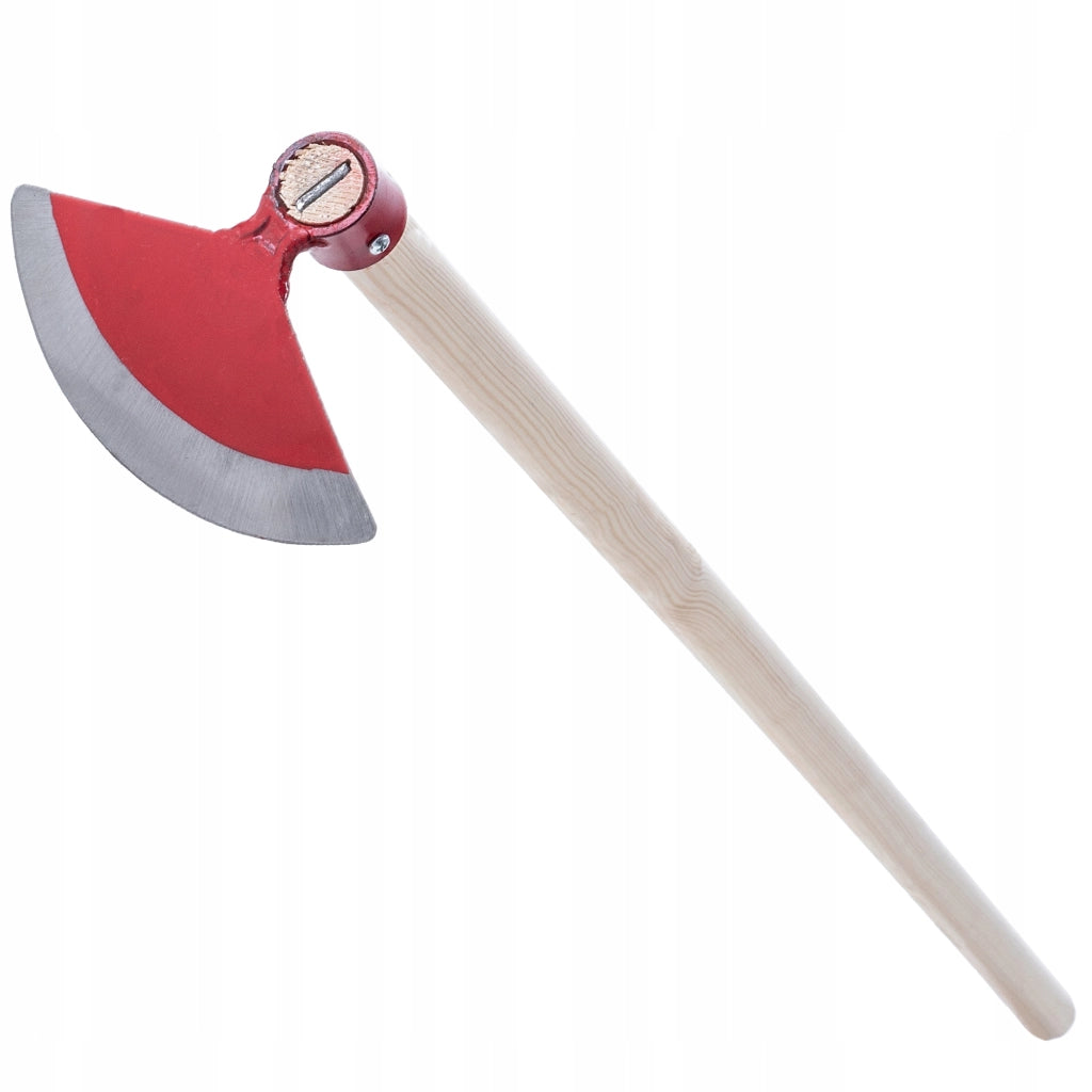 Zappa da giardino forgiata KADAX, manico in legno da 18 cm, affilata, lunga 123 cm, ideale per scavare.