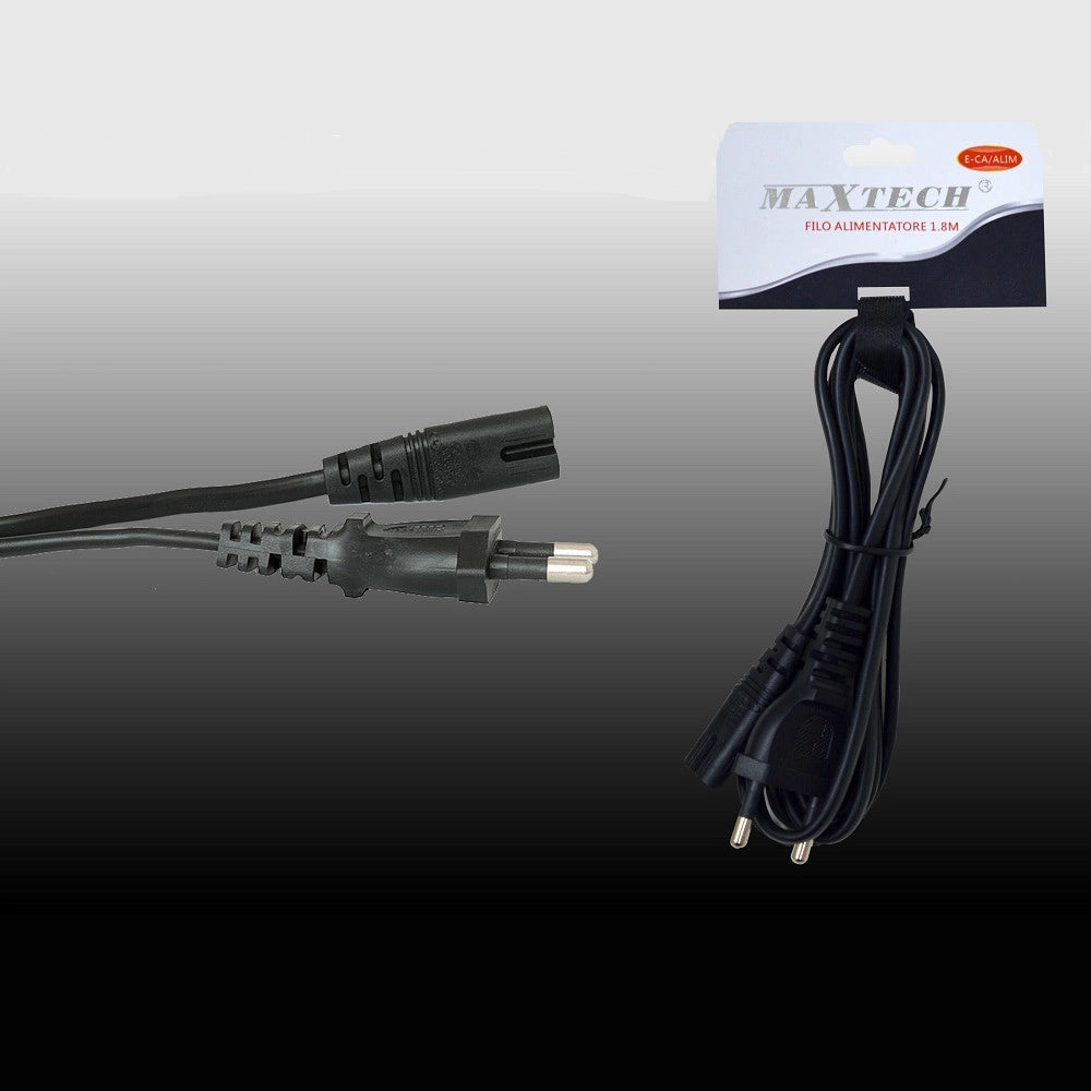 Trade Shop - Cavo Filo Alimentatore Alimentazione Elettrica Spina 1,8 Metri Maxtech E-ca/alim -
