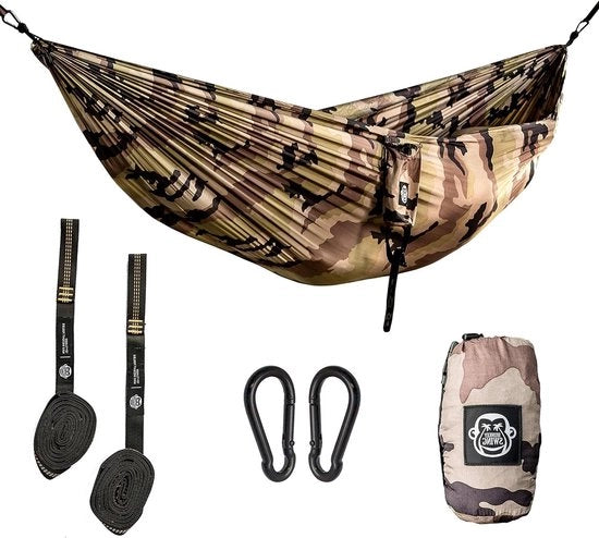 Hangmat con sistema di sospensione - adatta per outdoor e viaggi - 275 x 140 cm
