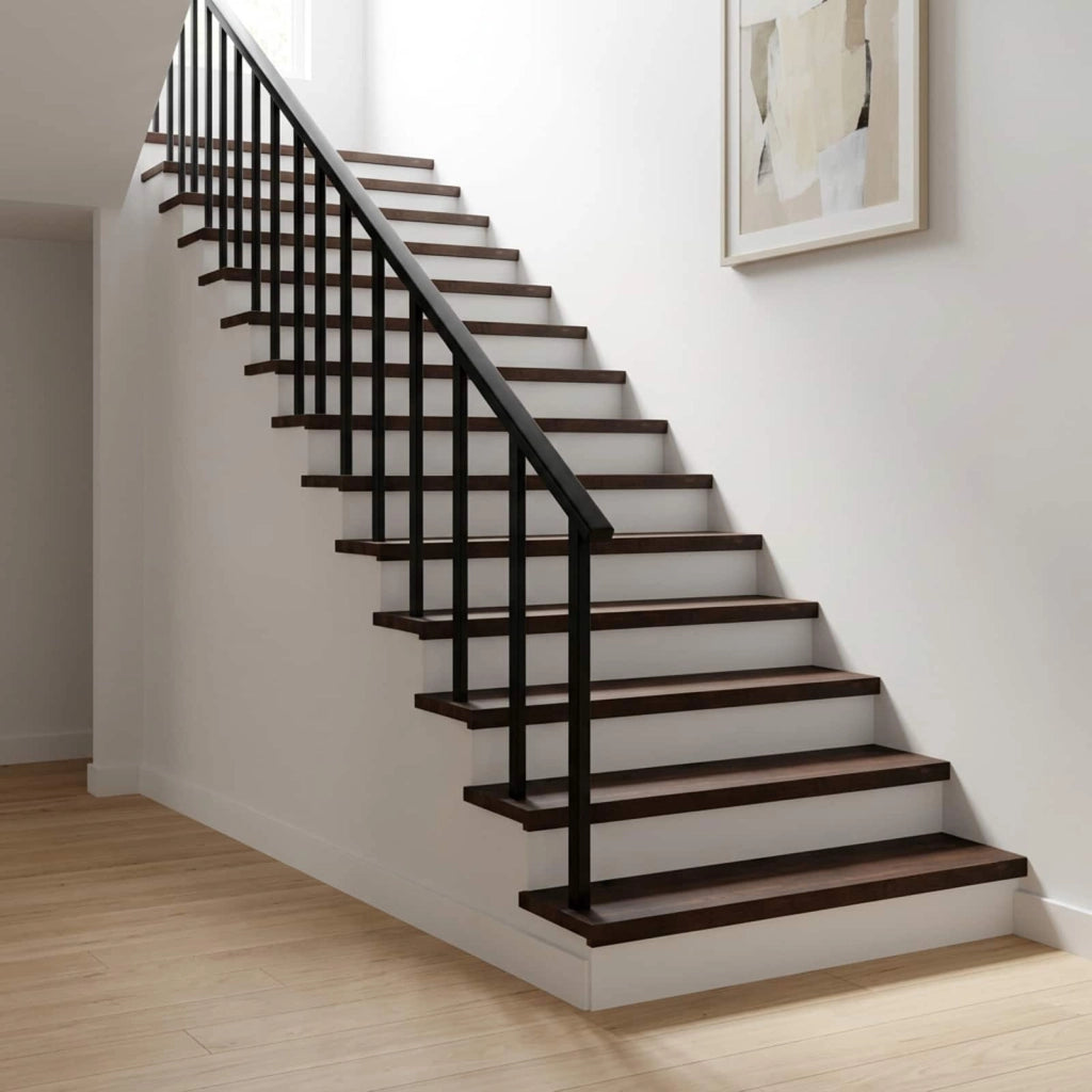 Tappeti per scale 8 pz 120 x 30 x 2 cm Marrone Scuro 3446315