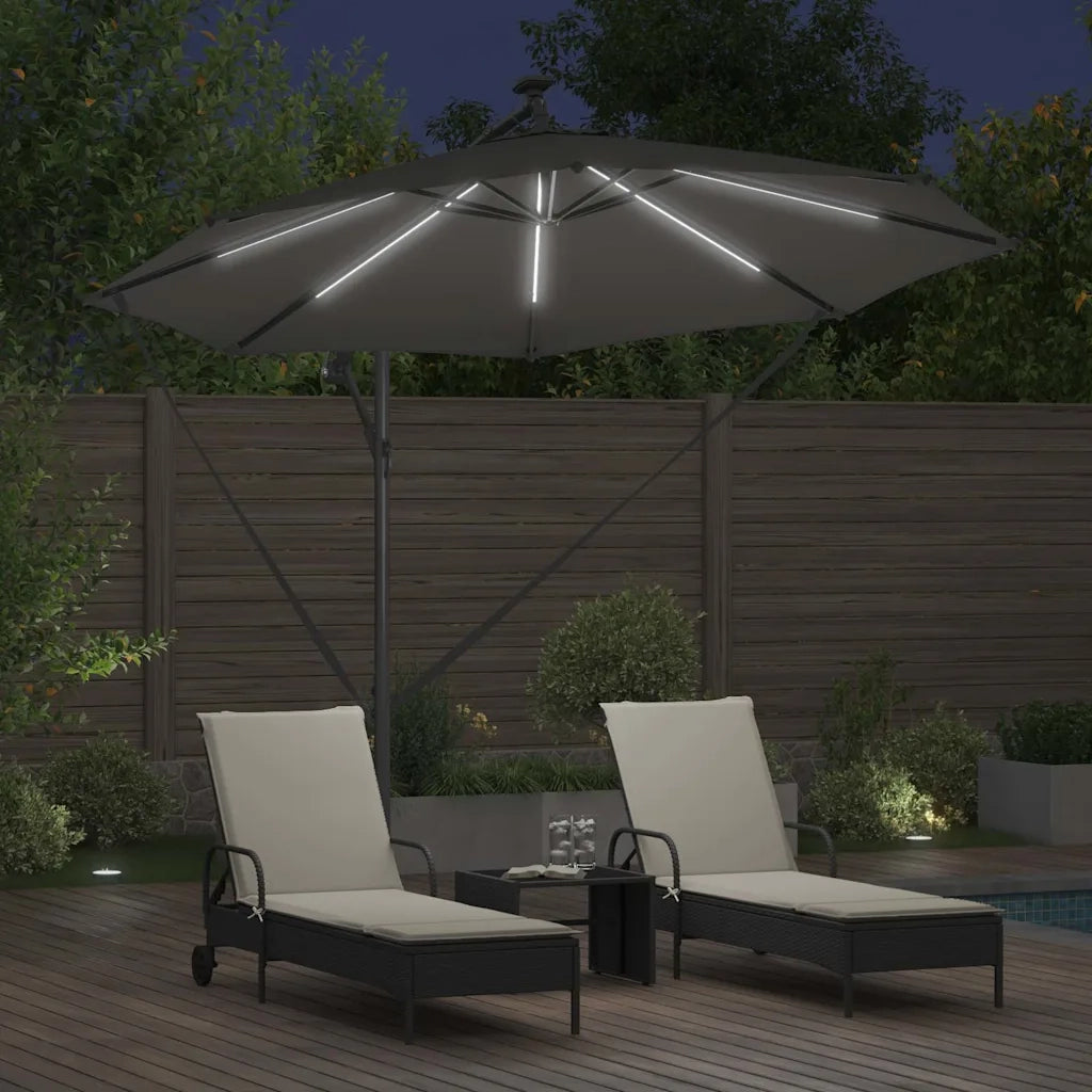 Ombrellone-Ombrello da giardino Antracite 294 x 294 x 248 cm Poliestere e Alluminio