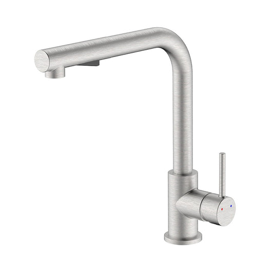Miscelatore lavello alto con doccia estraibile e finitura acciaio spazzolato - Serie Phoenix