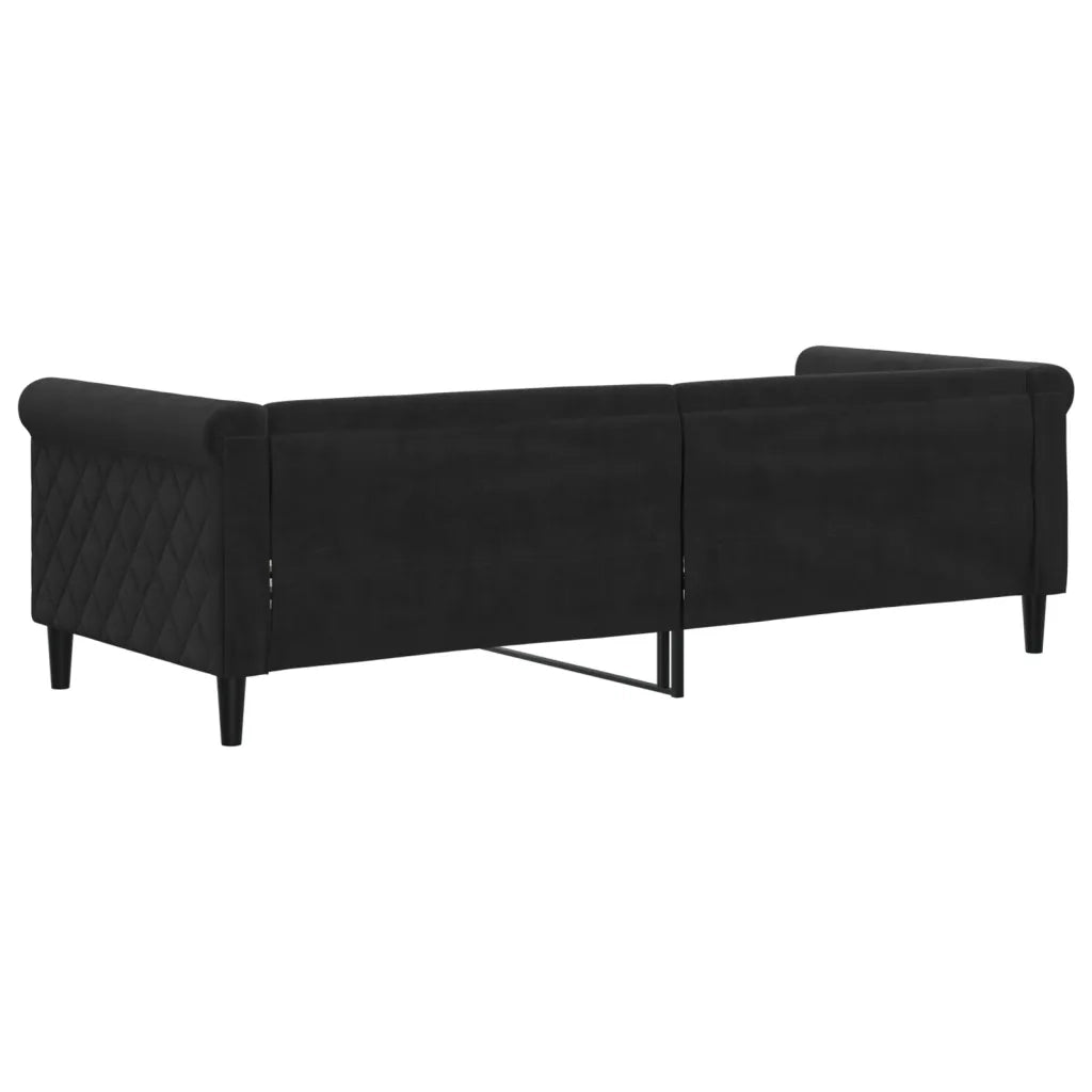 Letto singolo | Letto per adulti | Letto da Giorno Nero 80x200 cm in Velluto