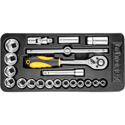 Topex 79r510 set utensili 1/2, , 21 pezzi