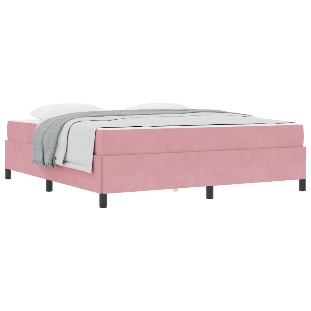Struttura del letto con materasso Rosa 180 x 200 cm Tessuto 3399083