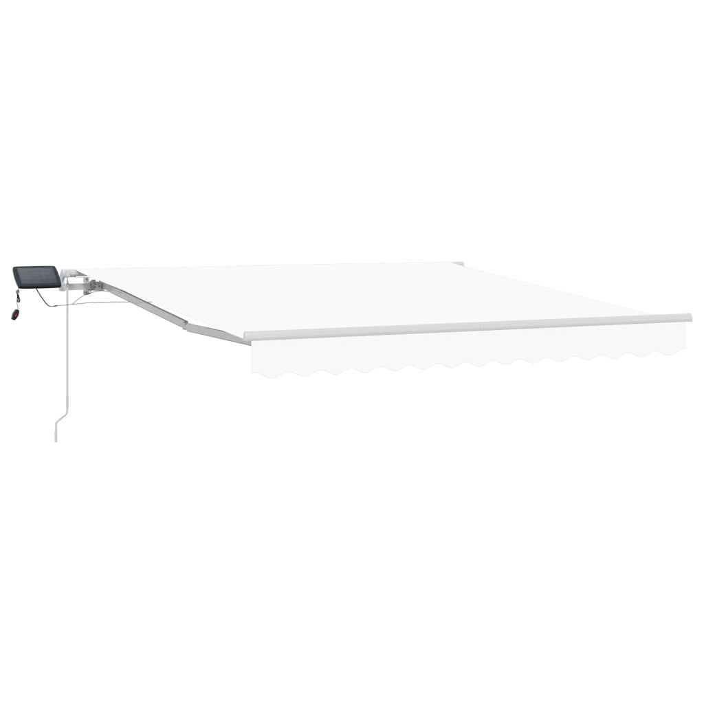 Tenda Retrattile Manuale con LED Bianca 350x250 cm