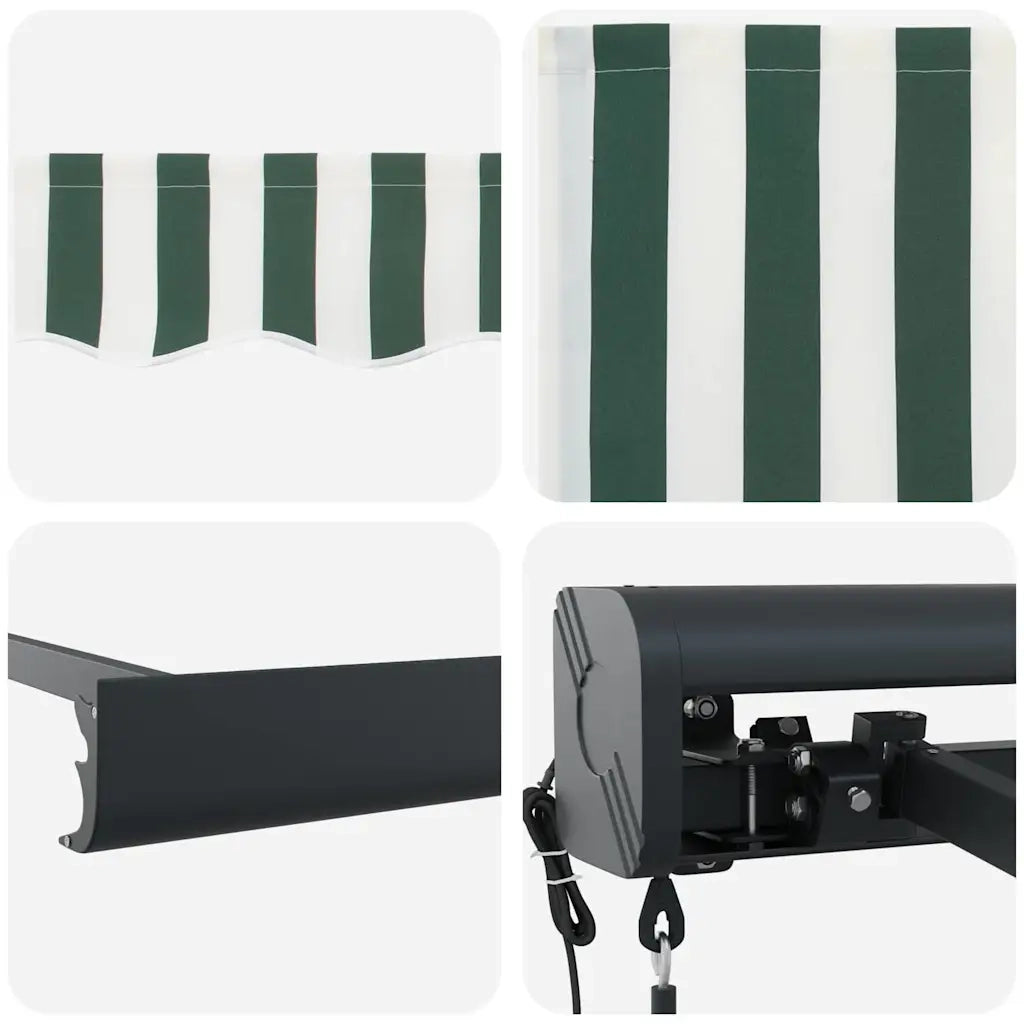 Tenda da Sole Verde e Bianco 350 x 250 x 165 cm 3330480