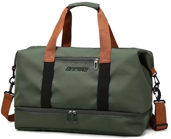 Sporttas Grosse Capacità - Sporttas con Cassetto per Scarpe - Sporttas Acqua Resistenete - Materiale Resistente 600D Oxford - Ideale per Viaggi, Yoga, Escursioni - Sporttas da Palestra con Grande Capacità