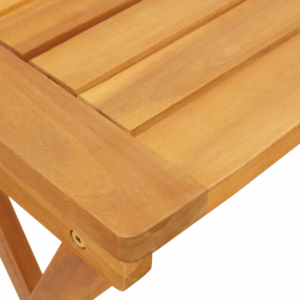 Tavolo da Giardino Pieghevole 50x36x60 cm Legno Massello Acacia 364895