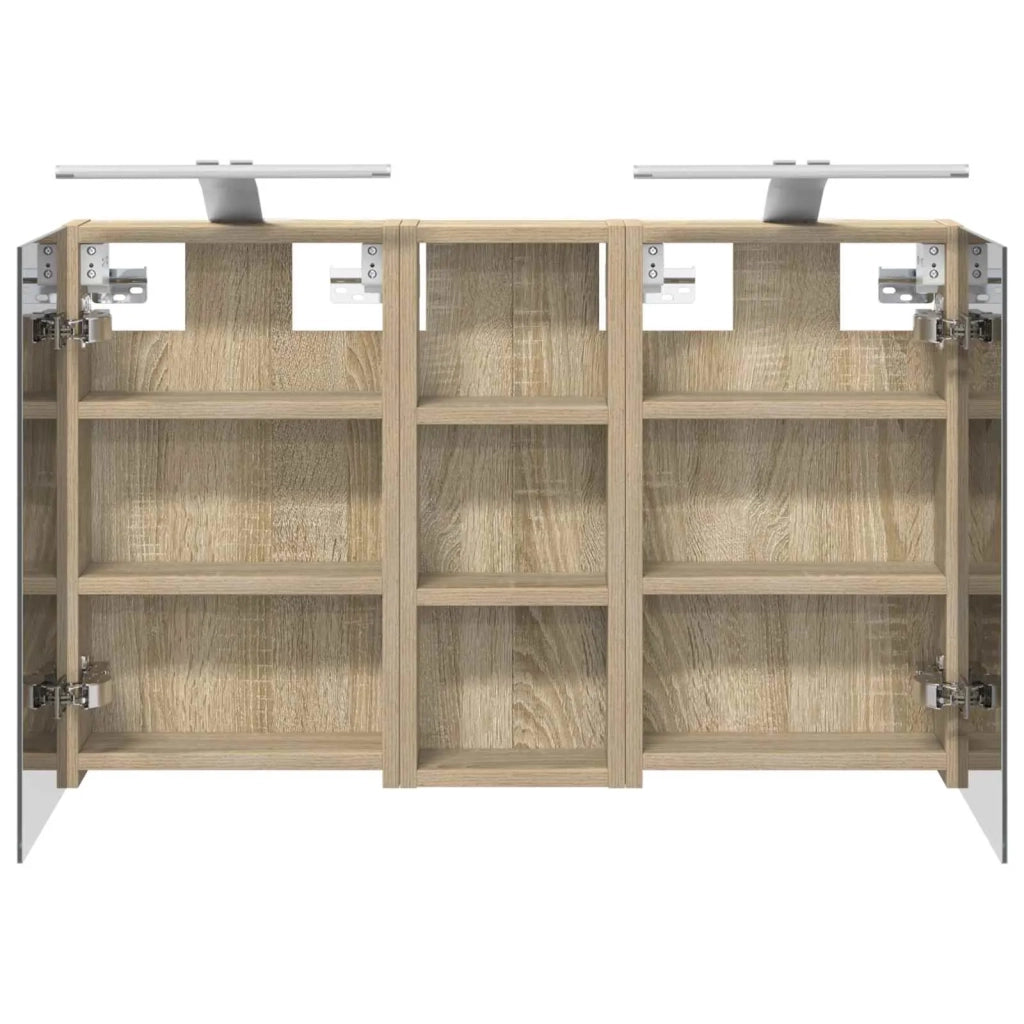 Set di Armadi da Bagno | Armadio da bagno con lo scaffale 3 pz 80 x 10,5 x 50 cm