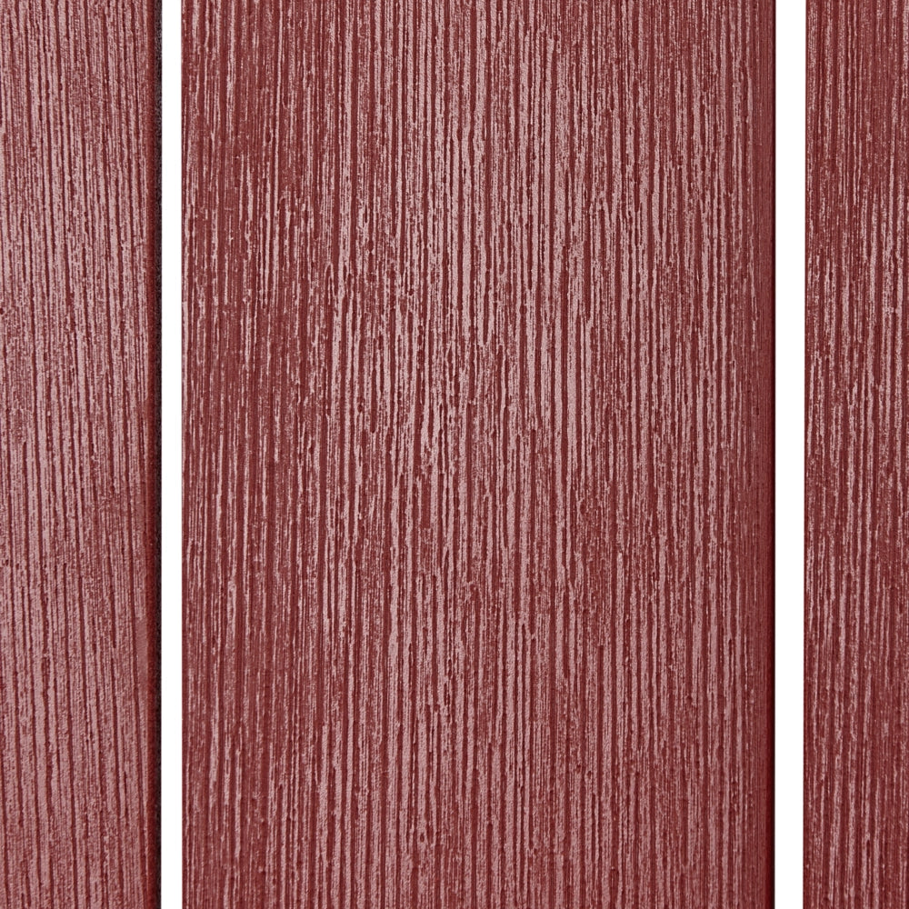 Sedia da giardino in plastica rosso in legno resistente agli agenti atmosferici in stile moderno