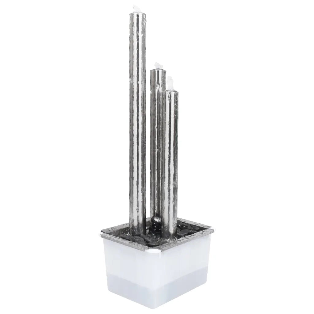Fontana da Giardino Argento 48x34x123 cm in Acciaio Inox cod mxl 72840