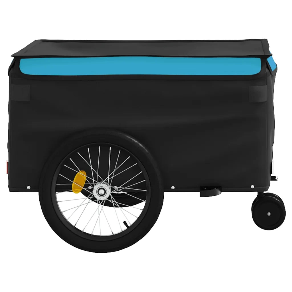 Rimorchio da Bici Nero e Blu 45 kg in Ferro 94114