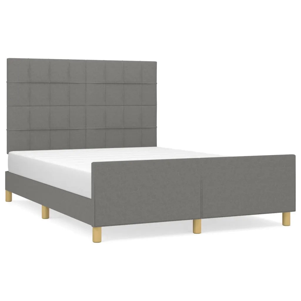 Giroletto senza Materasso Grigio Scuro 140x200 cm Tessuto