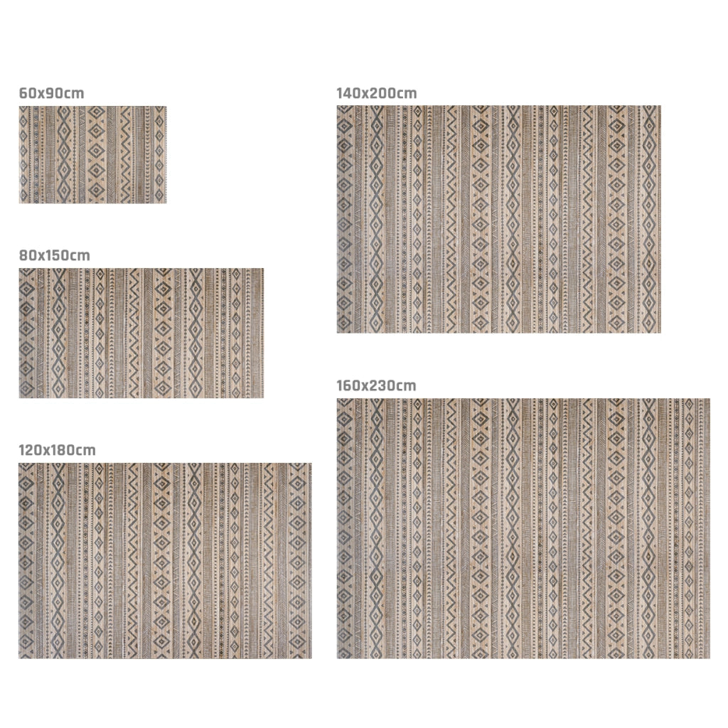 Tappeto vinilico di alta qualità etnica grigio 120x180