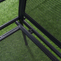 Panchina da Giardino 110,5x53,5x89 cm in Metallo Grigio scuro