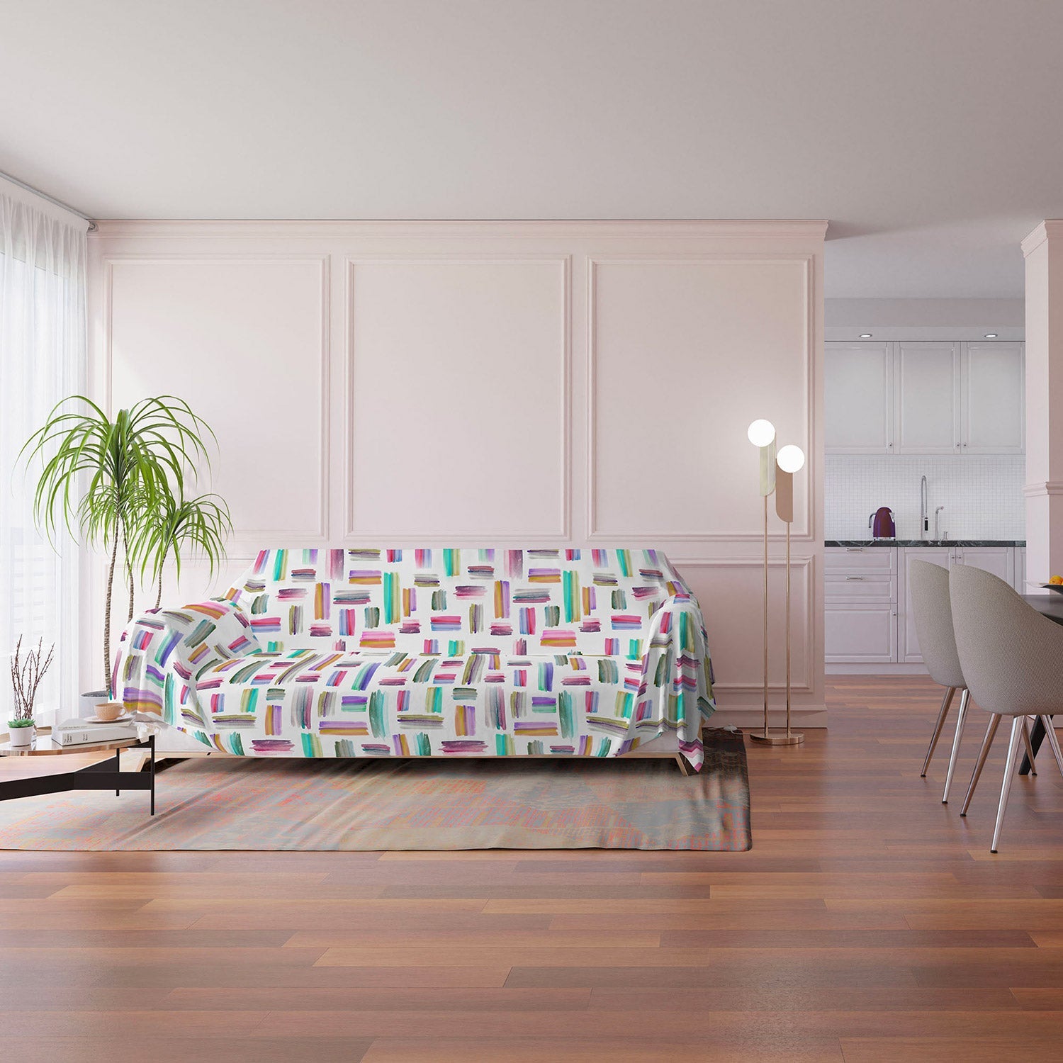 Telo Arredo Copritutto Copridivano in Microfibra Multicolor 170x280 cm