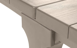 Tavolo Doppio da Giardino 295x90x74,5 cm in Resina Keter Kulie Double Cappuccino