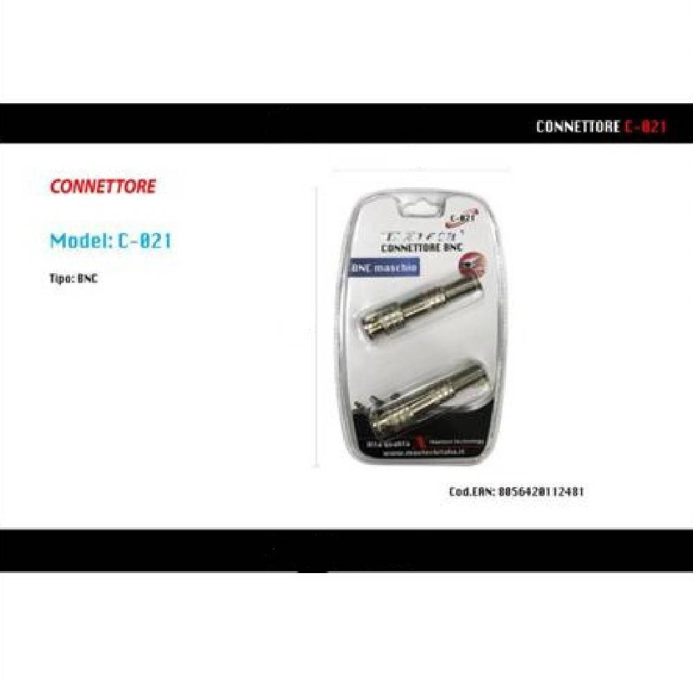 Trade Shop - Connettore Bnc Maschio Connettori Adattatore Per Videosorveglianza Maxtech C-021 -
