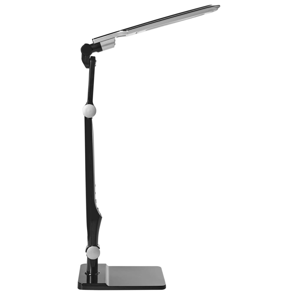 Lampada da tavolo LED per ufficio domestico con braccio regolabile e orientabil dimmer continuo e modalità CCT Colore nero
