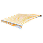Tendone Parasole in Tela Giallo Girasole e Bianco 3x2,5 m 141016
