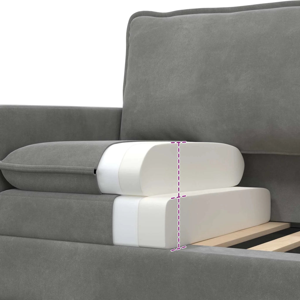 Set di divani 2 pz Grigio Scuro Velluto 3417026