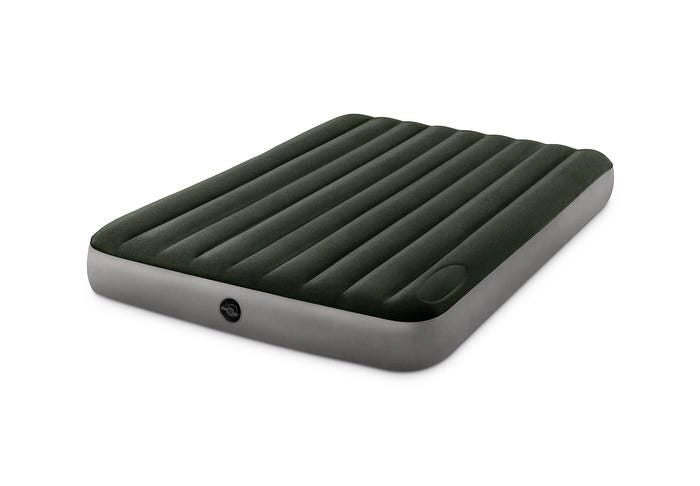 Intex 64763E Downy Materasso Gonfiabile Matrimoniale Fiber-Tech 152x203x25 cm 272 Kg Pompa a Pedale colore Verde