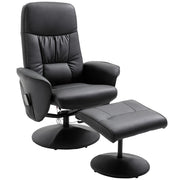 Poltrona relax reclinabile con poggiapiedi ¨C Xylo ¨C massaggiante elettrica girevole similpelle nera