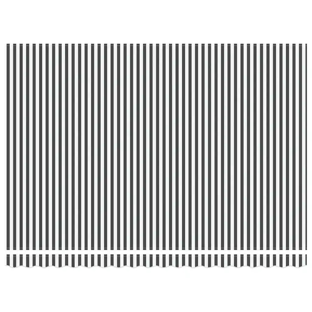 Tenda Retrattile Antracite e Bianca 4,5x3 m Tessuto e Alluminio