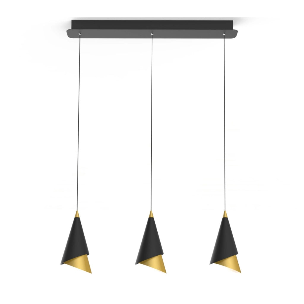 Lampadario Italux Raalto LED nero/oro 21W 3000K PND-433128-3