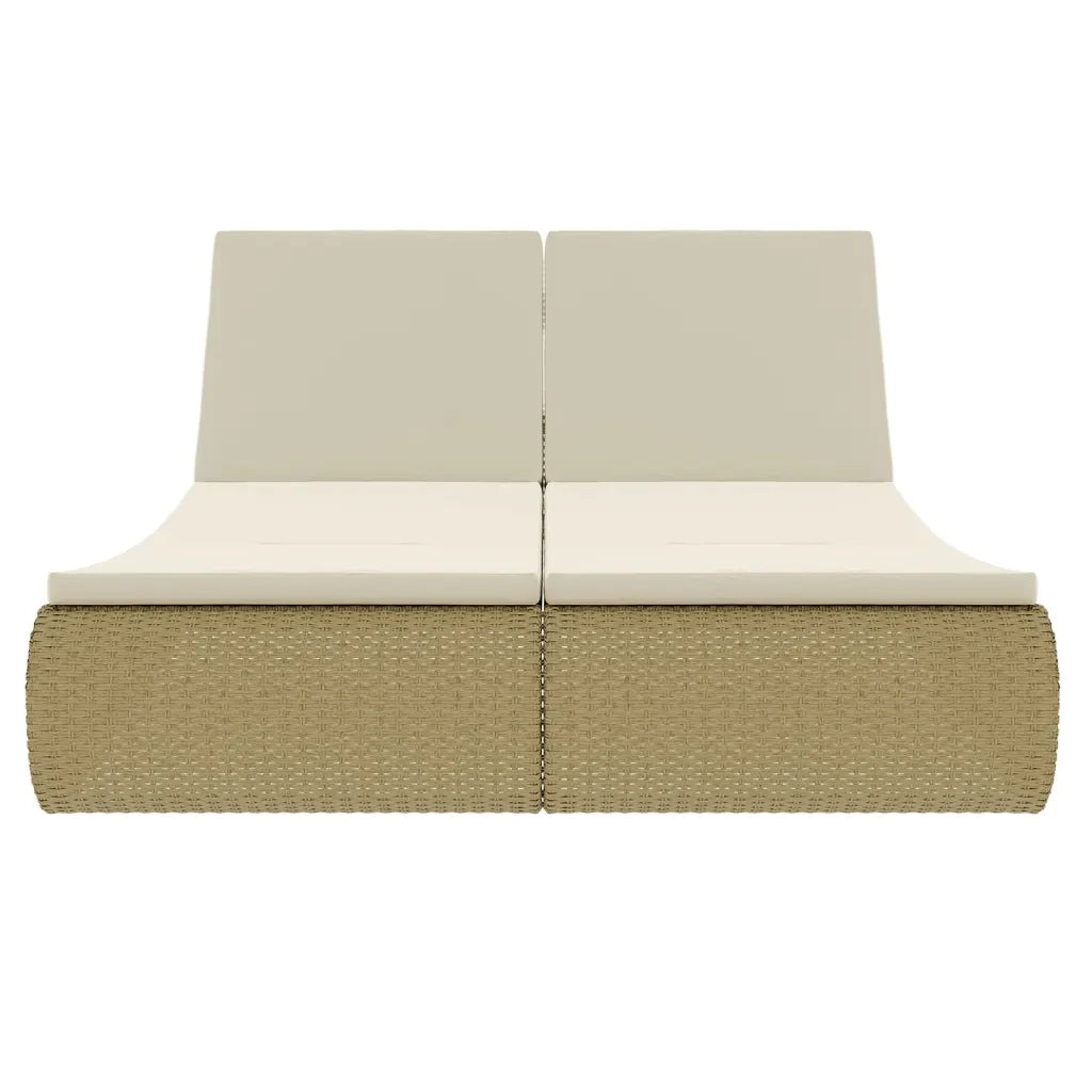 Lettino Prendisole in Polyrattan Beige 42887