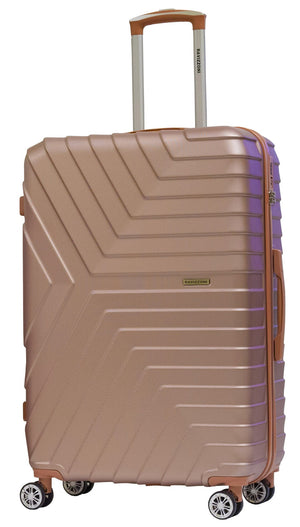 Set 3 Valigie Trolley Rigide in ABS 4 Ruote TSA Ravizzoni Calipso Golden Rose