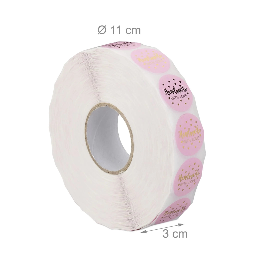 Rotolo di etichette decorative 2500 pezzi pratico per regali e buste in carta dorata 13_0015128