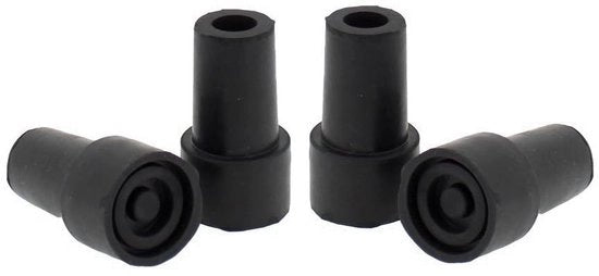 Set di trekking per combinazione di punte - Ferrule in gomma - Set da 4 - Adatto per punte da 8-9mm - Duraturo - Buona presa - Staffa da trekking