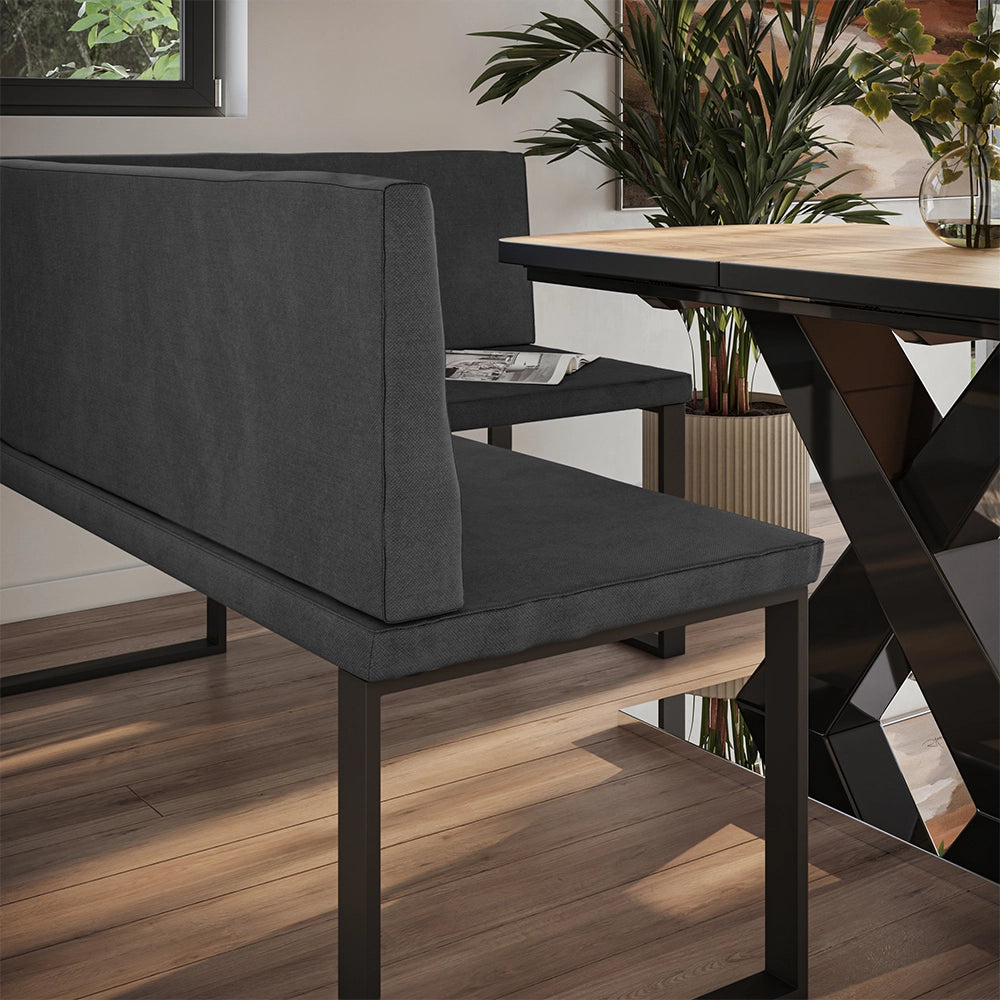 Vicco panca ad angolo Antracite 120 x 150 cm