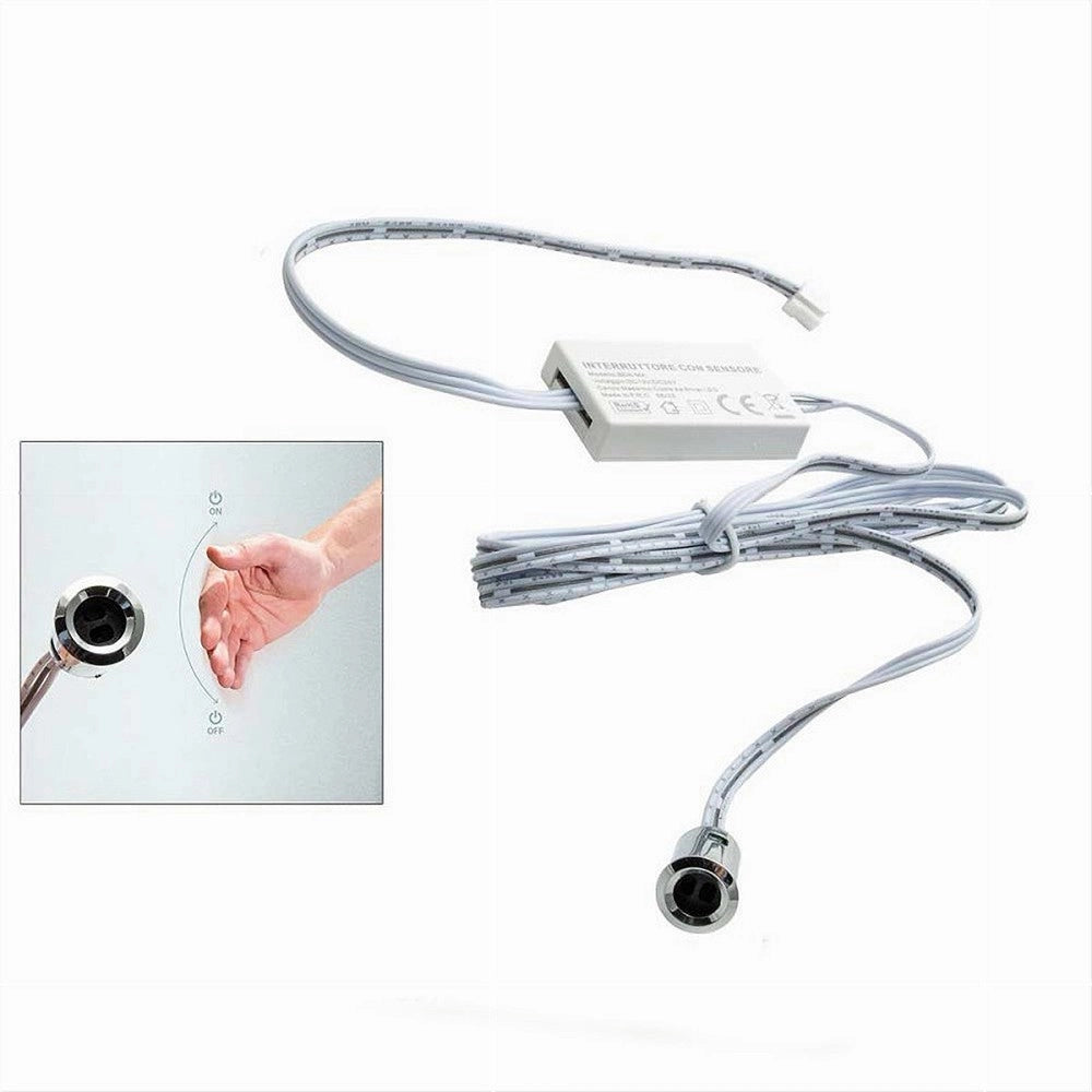 Trade Shop - Sensore Interruttore Movimento Per Luci Strip Led Pulsante Mobili 12/24v Sen-ma -
