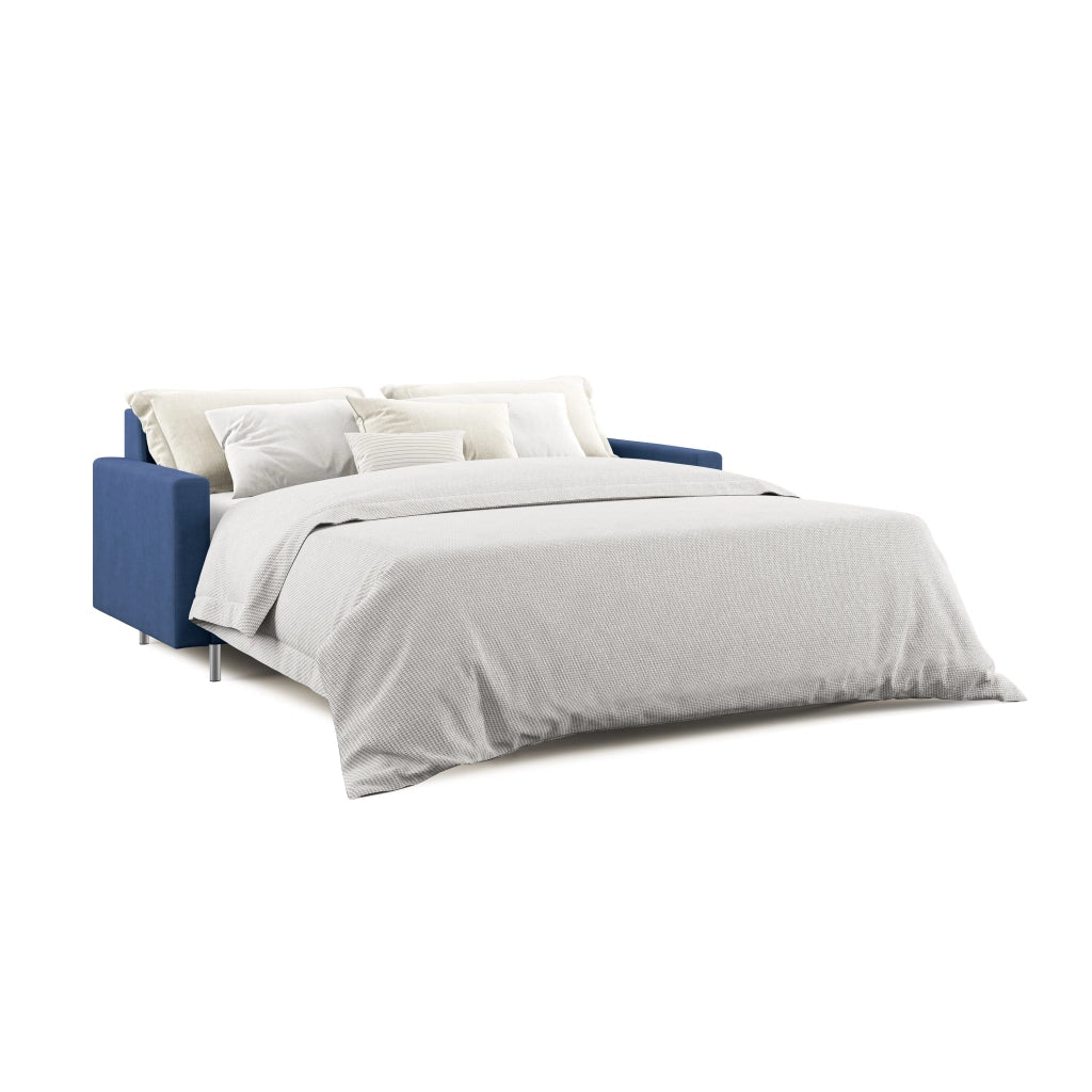 Megan Divano letto matrimoniale in microfibra smacchiabile T11 188 cm (mat. 140x197) blu