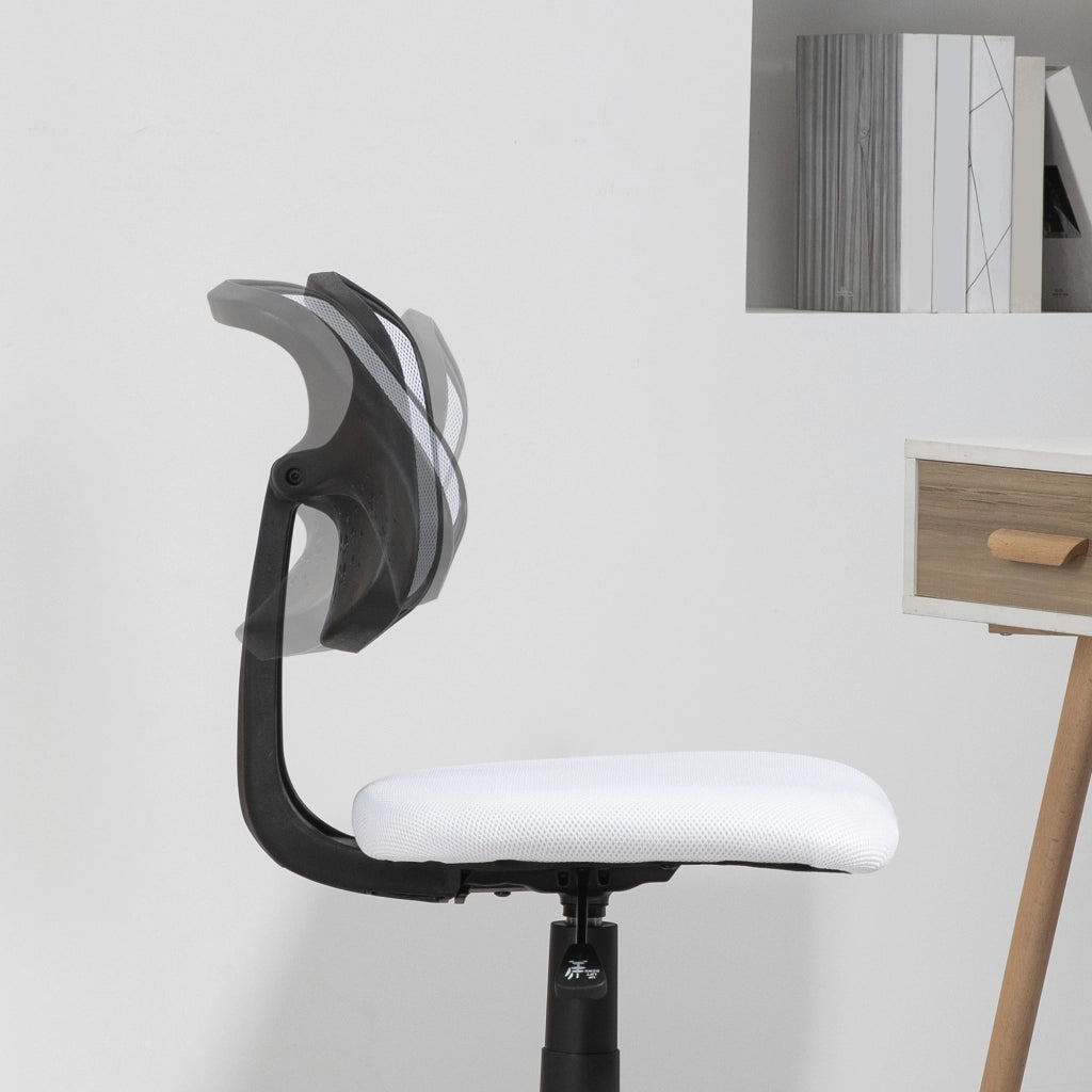 Sedia da ufficio girevole con schienale in rete ¨C zephmum ¨C bianco