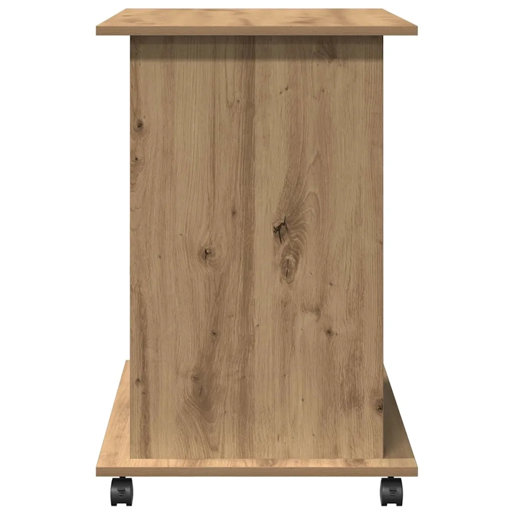 Scrivania Computer Rovere Artigianale Legno Multistrato